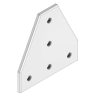 41-170-1 MODULAR SOLUTIONS ALUMINUM CONNECTING PLATE<br>135MM X 135MM FLAT TEE W/HARDWARE